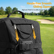 Everfit Golf Travel Bag Flight Cover Foldable Soft Case Wheels Black GOLF-B-BAG-TRAVEL-BK
