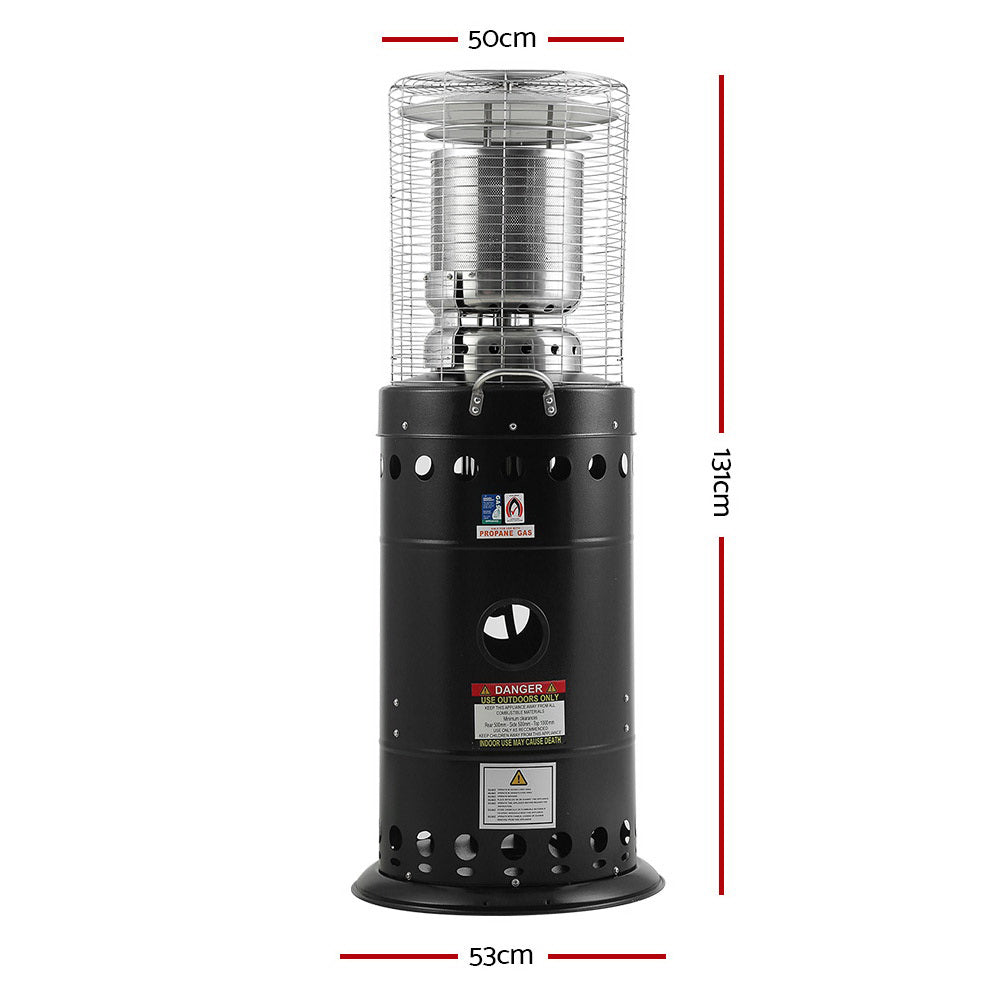 Devanti Outdoor Gas Patio Heater Black GPH-09F-BK