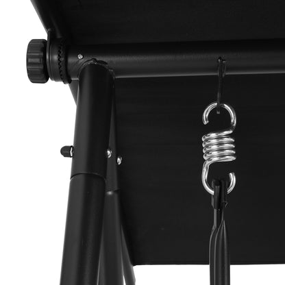 Gardeon Outdoor Swing Chair Garden Bench Furniture Canopy 2 Seater Black GSC-BST-2S-BK