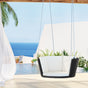 Gardeon Rattan Porch Swing Chair With Chain Cushion Outdoor Furniture Black GSC-BST-RAN-1S-BK