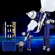 Giantz 2PC HVLP Spray Gun Paint Gun Gravity Feed 0.8mm 1.4,mm Nozzles Included GSG-2SG-BOX-BL