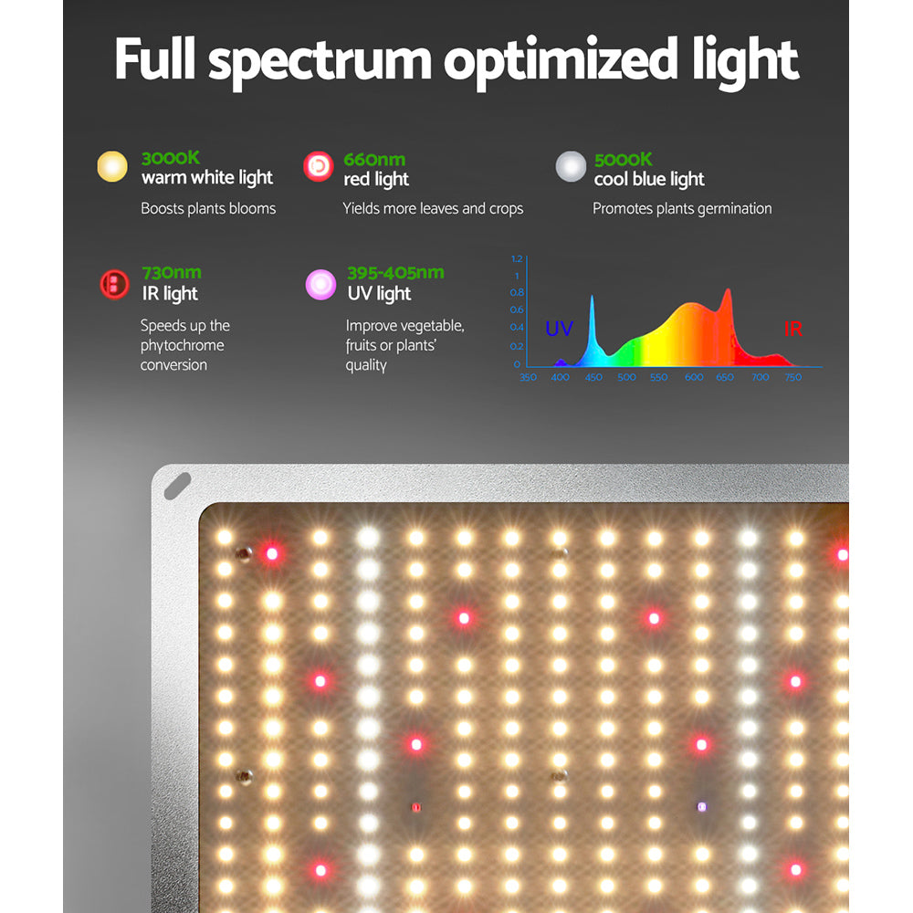 Green Fingers Grow Tent Light Kit 100x100x200CM 4500W LED Full Spectrum GT-D-100X100X200-BOARD-450-DIM