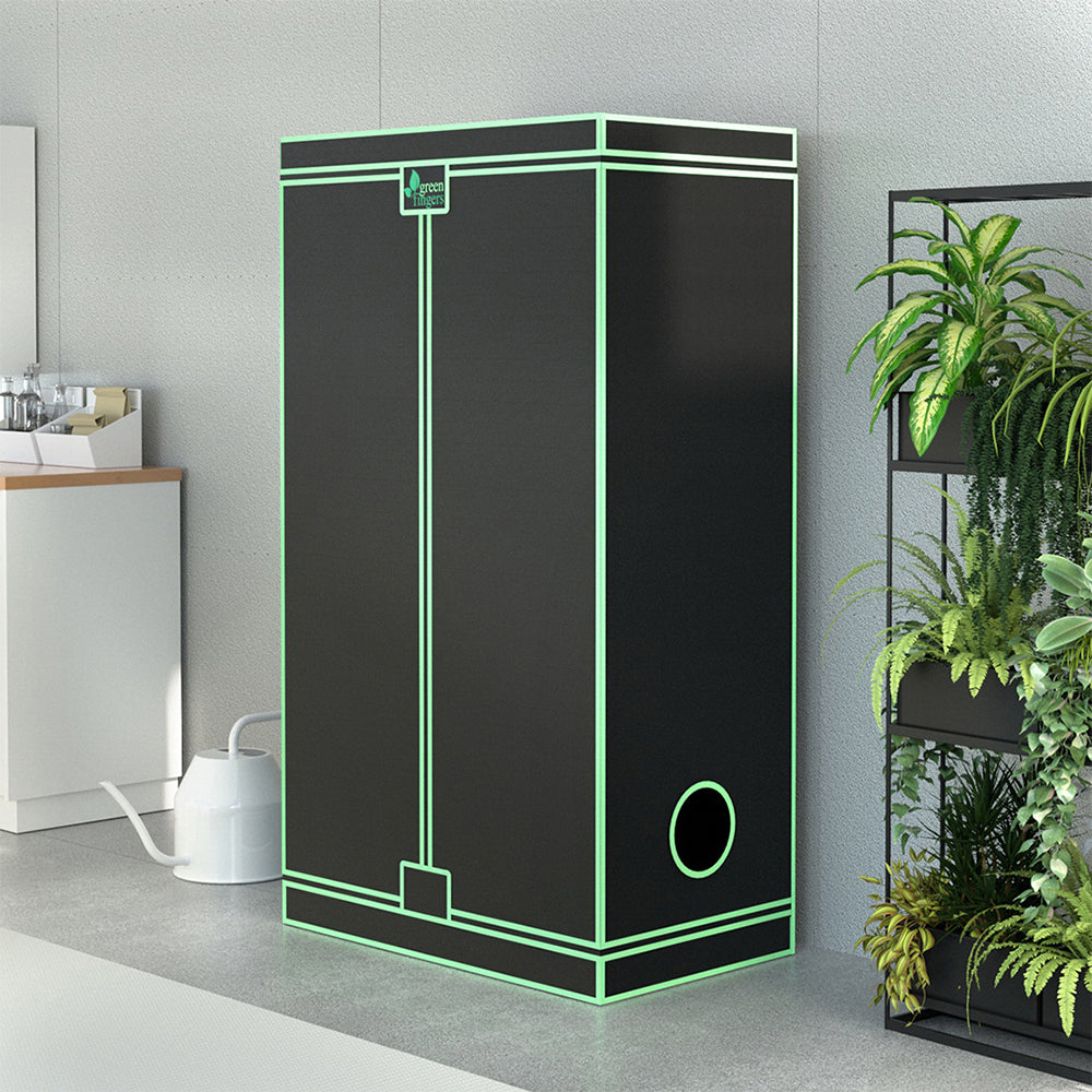 Green Fingers Grow Tent 100x60x180cm 4 Tiers Kits Hydroponics Indoor Grow System GT-D-100X60X180-BK
