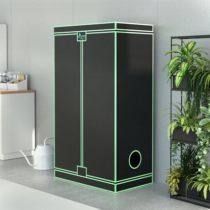 Green Fingers Grow Tent 100x60x180cm 4 Tiers Kits Hydroponics Indoor Grow System GT-D-100X60X180-BK