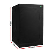 Greenfingers Grow Tent 120x120x200CM Hydroponics Kit Indoor Grow System Black GT-D-120X120X200-BK