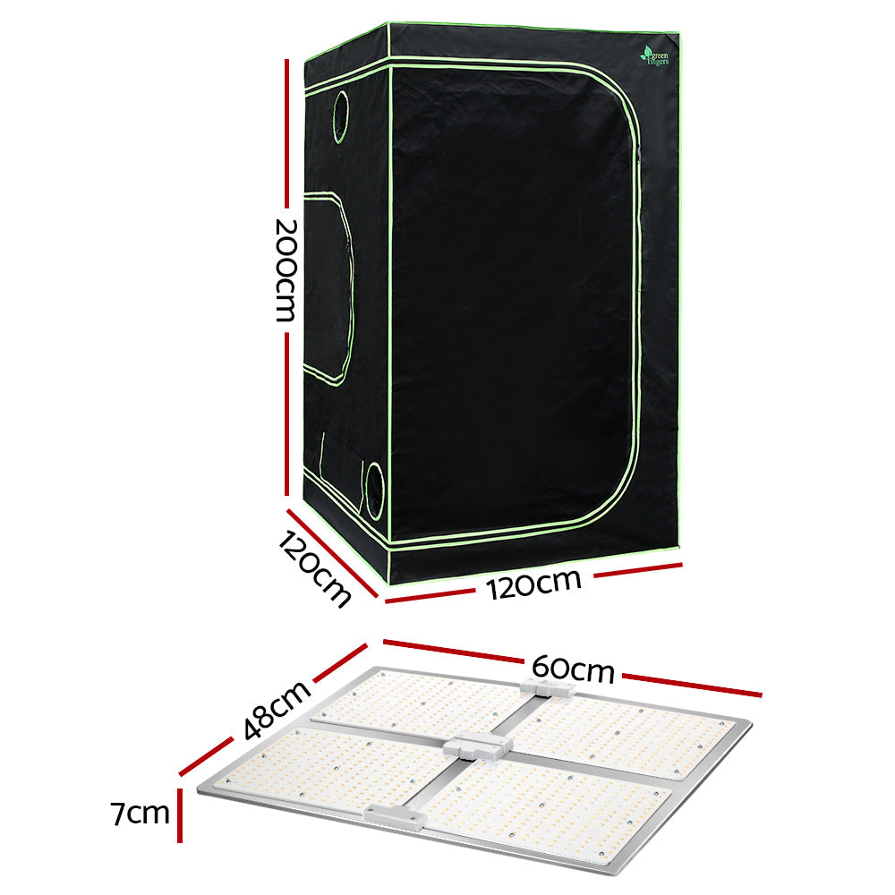 Green Fingers Grow Tent Light Kit 120x120x200CM 4500W LED Full Spectrum GT-D-120X120X200-BOARD-450-DIM