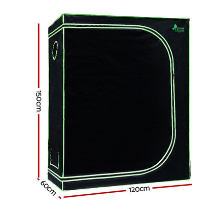 Green Fingers Grow Tent 120x60x150CM Hydroponics Kit Indoor Plant Room System GT-D-120X60X150