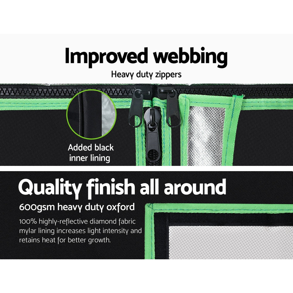 Greenfingers Grow Tent 120x60x210CM Height Adjustable Hydroponics Kit Indoor Grow System GT-D-120X60X180-210-DIY