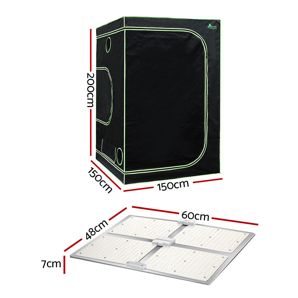 Green Fingers Grow Tent Light Kit 150x150x200CM 4500W LED Full Spectrum GT-D-150X150X200-BOARD-450-DIM