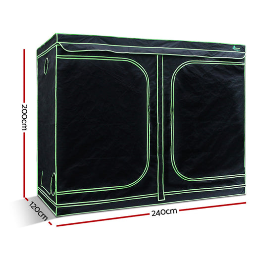 Green Fingers Grow Tent 240x120x200CM Hydroponics Kit Indoor Plant Room System GT-D-240X120X200
