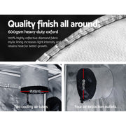 Green Fingers Grow Tent 240x120x200CM Hydroponics Kit Indoor Plant Room Black GT-D-240X120X200-BK