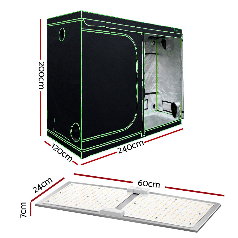 Greenfingers Grow Tent Light Kit 240x120x200CM 220W LED Full Spectrum GT-D-240X120X200-BOARD-220-DIM