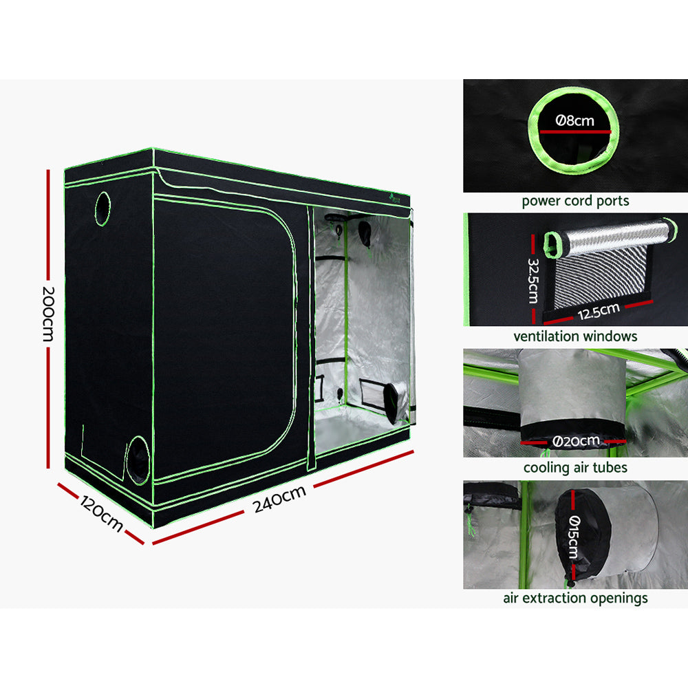Greenfingers Grow Tent Light Kit 240x120x200CM 220W LED Full Spectrum GT-D-240X120X200-BOARD-220-DIM