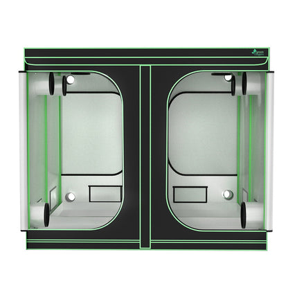 Green Fingers Grow Tent Kits 240x240x200cm Hydroponics Indoor Grow System Black GT-D-240X240X200-BK