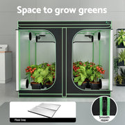 Green Fingers Grow Tent Kits 240x240x200cm Hydroponics Indoor Grow System Black GT-D-240X240X200-BK
