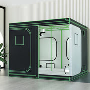 Green Fingers Grow Tent Kits 240x240x200cm Hydroponics Indoor Grow System Black GT-D-240X240X200-BK