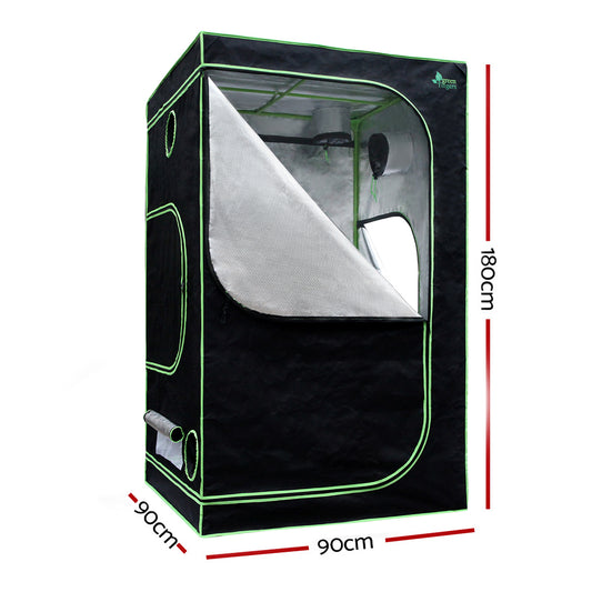 Greenfingers Grow Tent 900x90x180CM 1680D Hydroponics Kit Indoor Plant Room System GT-D-90X90X180-TOP