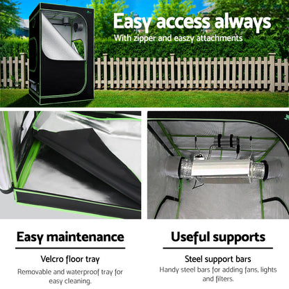 Greenfingers Grow Tent 900x90x180CM 1680D Hydroponics Kit Indoor Plant Room System GT-D-90X90X180-TOP