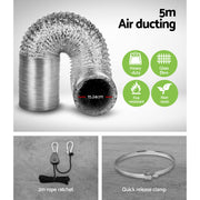 Greenfingers 6"Ventilation Kit Fan Grow Tent Kit Carbon Filter Duct Speed Controlled,Greenfingers GT-KIT-DUCT-6IN