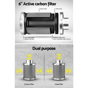 Greenfingers 6"Ventilation Kit Fan Grow Tent Kit Carbon Filter Duct Speed Controlled,Greenfingers GT-KIT-DUCT-6IN