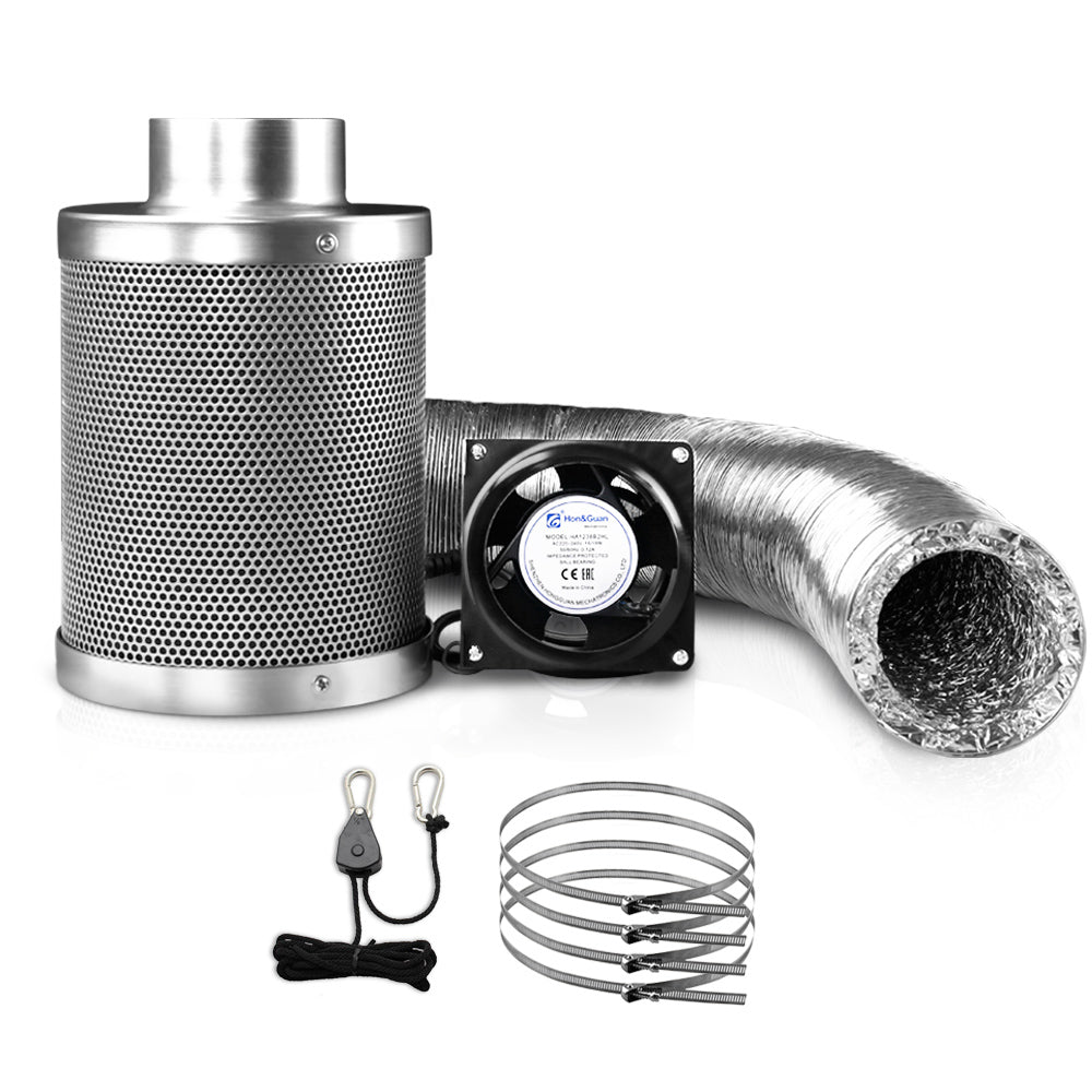 Green Fingers 6"Ventilation Kit Fan Hydroponics Grow Tent Kit Carbon Filter Duct,Green Fingers 6"Ventilation GT-KIT-VENT-6IN