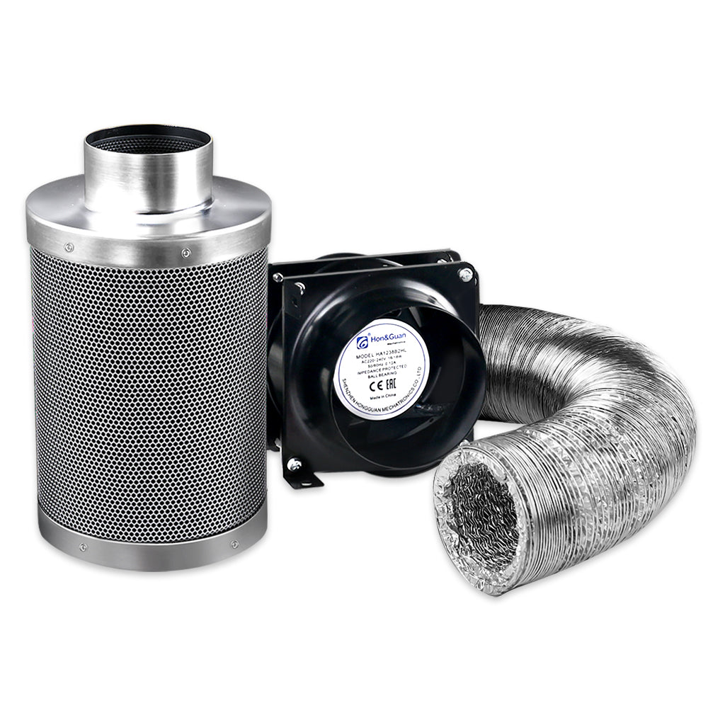Green Fingers 6"Ventilation Kit Fan Hydroponics Grow Tent Kit Carbon Filter Duct,Green Fingers 6"Ventilation GT-KIT-VENT-6IN
