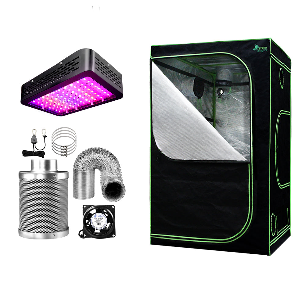 Green Fingers Grow Tent Light Kit 120x120x200CM 1000W LED 4" Vent Fan,Green Fingers Grow Tent Light Kit LED GT-TLK-120X120X200-1000-4IN