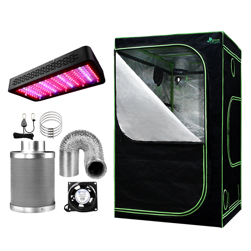Greenfingers Grow Tent Light Kit 120x120x200CM 1200W LED 6" Vent Fan,Greenfingers Grow Tent Light Kit LED GT-TLK-120X120X200-1200-6IN