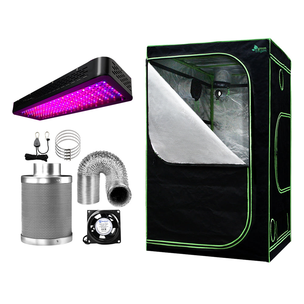 Green Fingers Grow Tent Light Kit 120x120x200CM 2000W LED 6" Vent Fan,Green Fingers Grow Tent Light Kit LED GT-TLK-120X120X200-2000-6IN