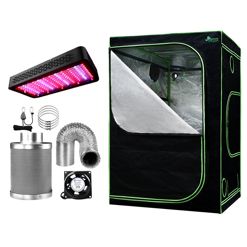 Greenfingers Grow Tent Light Kit 150x150x200CM 1200W LED 6" Vent Fan,Greenfingers Grow Tent Light Kit LED GT-TLK-150X150X200-1200-6IN