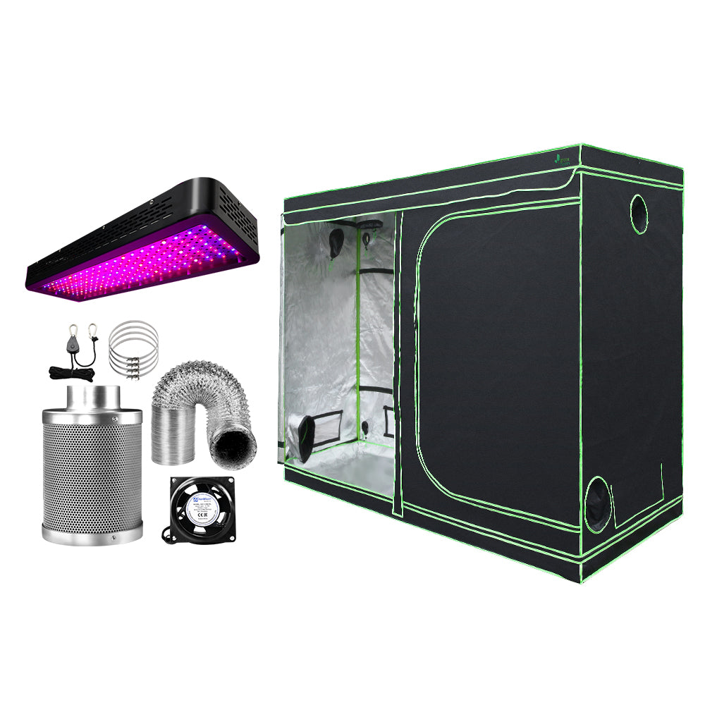 Green Fingers Grow Tent Light Kit 240x120x200CM 2000W LED 6" Vent Fan,Green Fingers Grow Tent Light Kit LED GT-TLK-240X120X200-2000-6IN