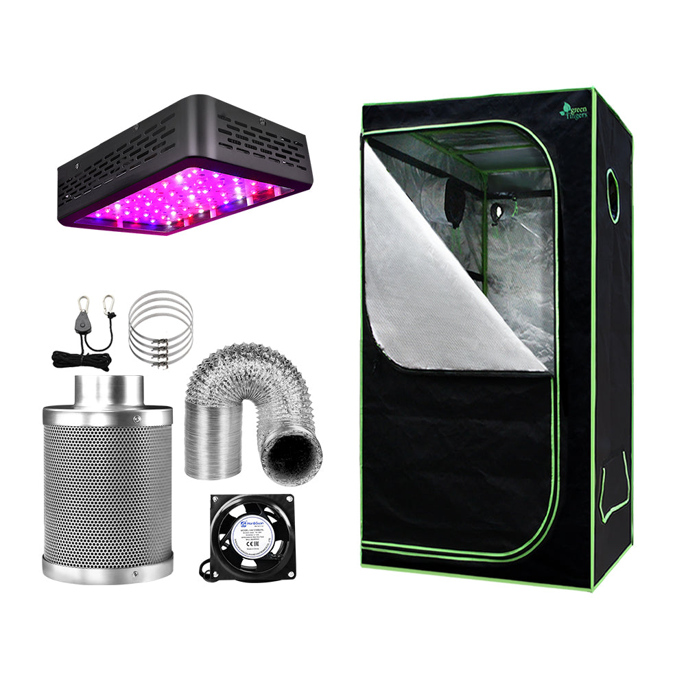 Green Fingers Grow Tent Light Kit 60x60x140CM 600W LED 4" Vent Fan,Green Fingers Grow Tent Light Kit LED 600W GT-TLK-60X60X140-600E-4IN