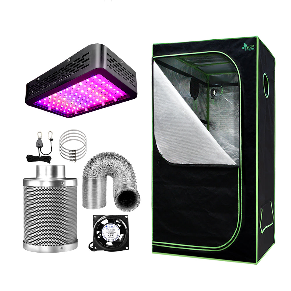 Green Fingers Grow Tent Light Kit 80x80x160CM 1000W LED 4" Vent Fan,Green Fingers Grow Tent Light Kit LED GT-TLK-80X80X160-1000-4IN