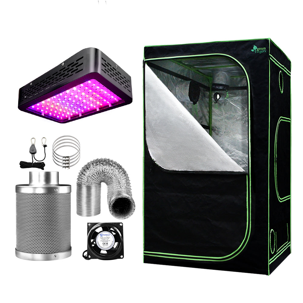 Green Fingers Grow Tent Light Kit 90x90x180CM 1000W LED 6" Vent Fan,Green Fingers Grow Tent Light Kit LED GT-TLK-90X90X180-1000-6IN