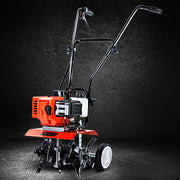 Giantz 65CC Tiller Rototiller Garden Cultivator 4 Blades Soil Power Rotary Hoe GTC-ET-4B-OG