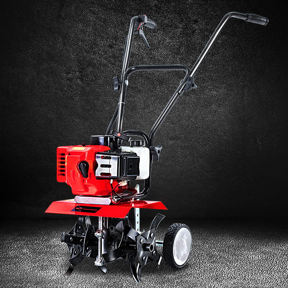 Giantz 65CC Tiller Rototiller Garden Cultivator 4 Blades Soil Power Rotary Hoe GTC-ET-4B-OG