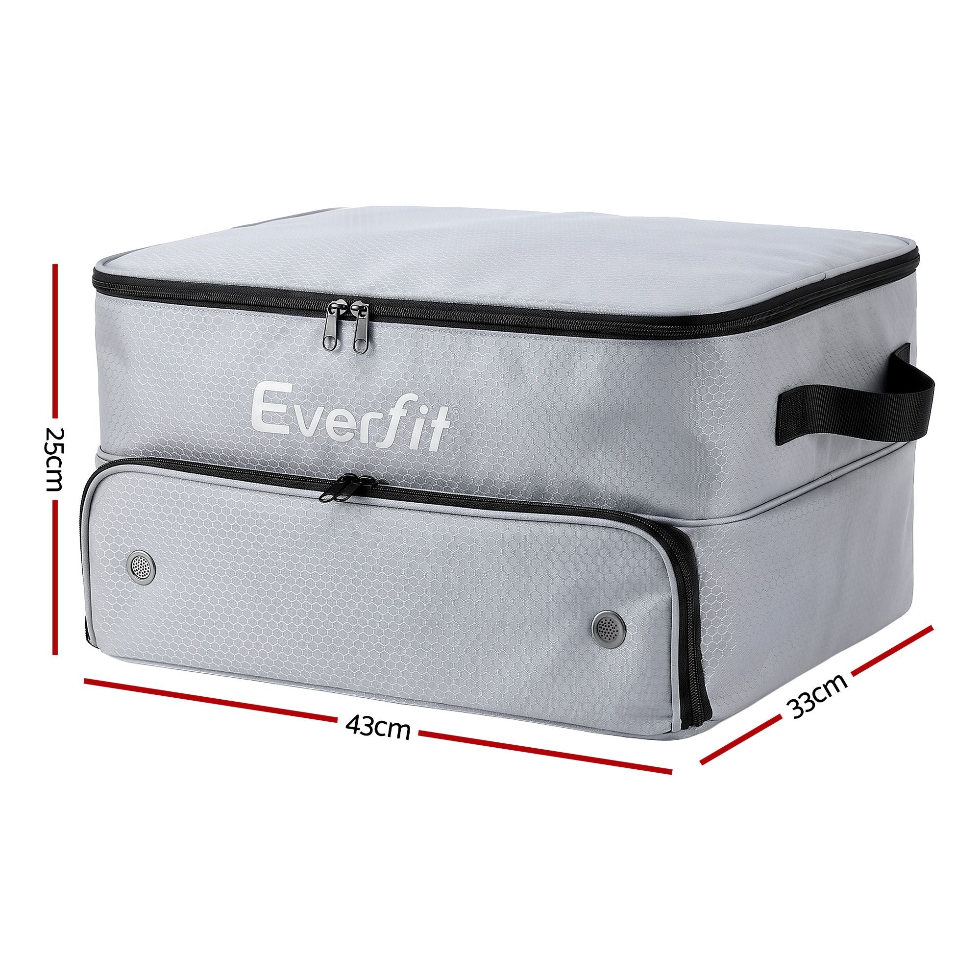 Everfit Golf Trunk Organizer for Car, 2-Tier Golf Storage Bag with Ventilated Shoe Compartment Grey