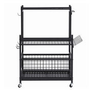 Gardeon Garden Tool Organizer Rack 16 Slots Rolling Garage Storage with Hooks