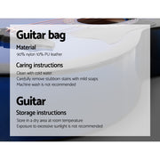 Alpha 38 Inch Acoustic Guitar Wooden Body Steel String Cutaway Blue GUITAR-D-38-BLS