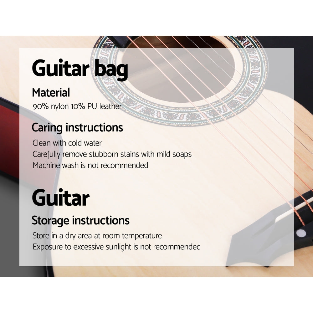Alpha 38 Inch Acoustic Guitar Wooden Body Steel String Full Size Cutaway Wood GUITAR-D-38-NAT