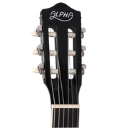 Alpha 39 Inch Classical Guitar Wooden Body Nylon String Beginner Gift Black GUITAR-D-39-BK