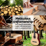 Alpha 39 Inch Classical Guitar Wooden Body Nylon String Beginner Gift Natural GUITAR-D-39-NAT