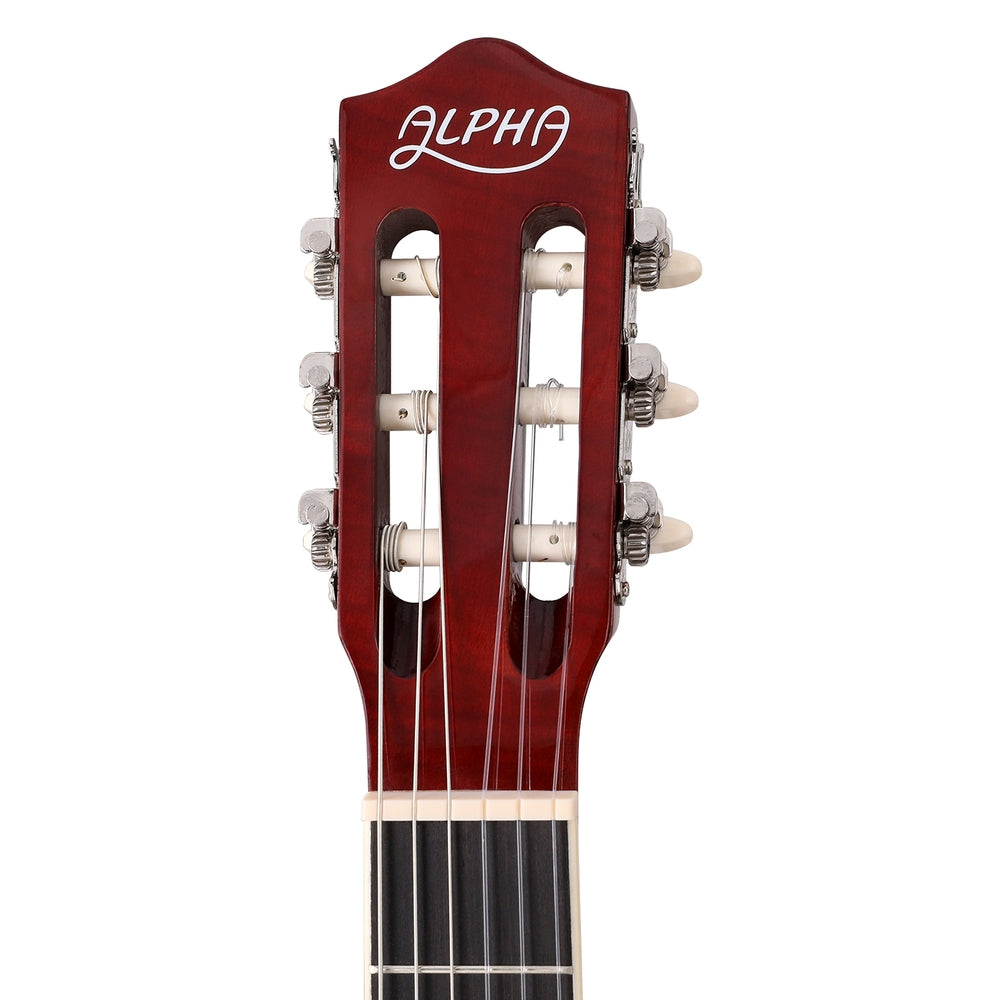 Alpha 39 Inch Classical Guitar Wooden Body Nylon String Beginner Gift Sunburst GUITAR-D-39-YE