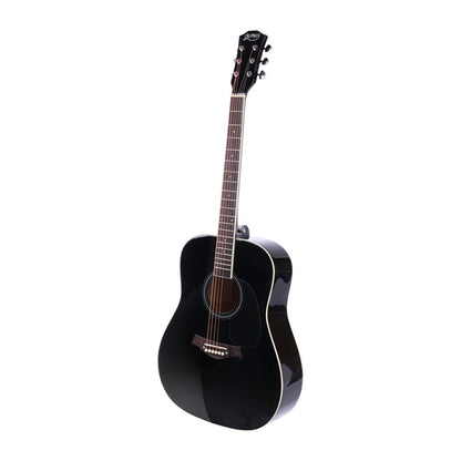 Alpha 41 Inch Acoustic Guitar Wooden Body Steel String Dreadnought Black GUITAR-D-41-BK