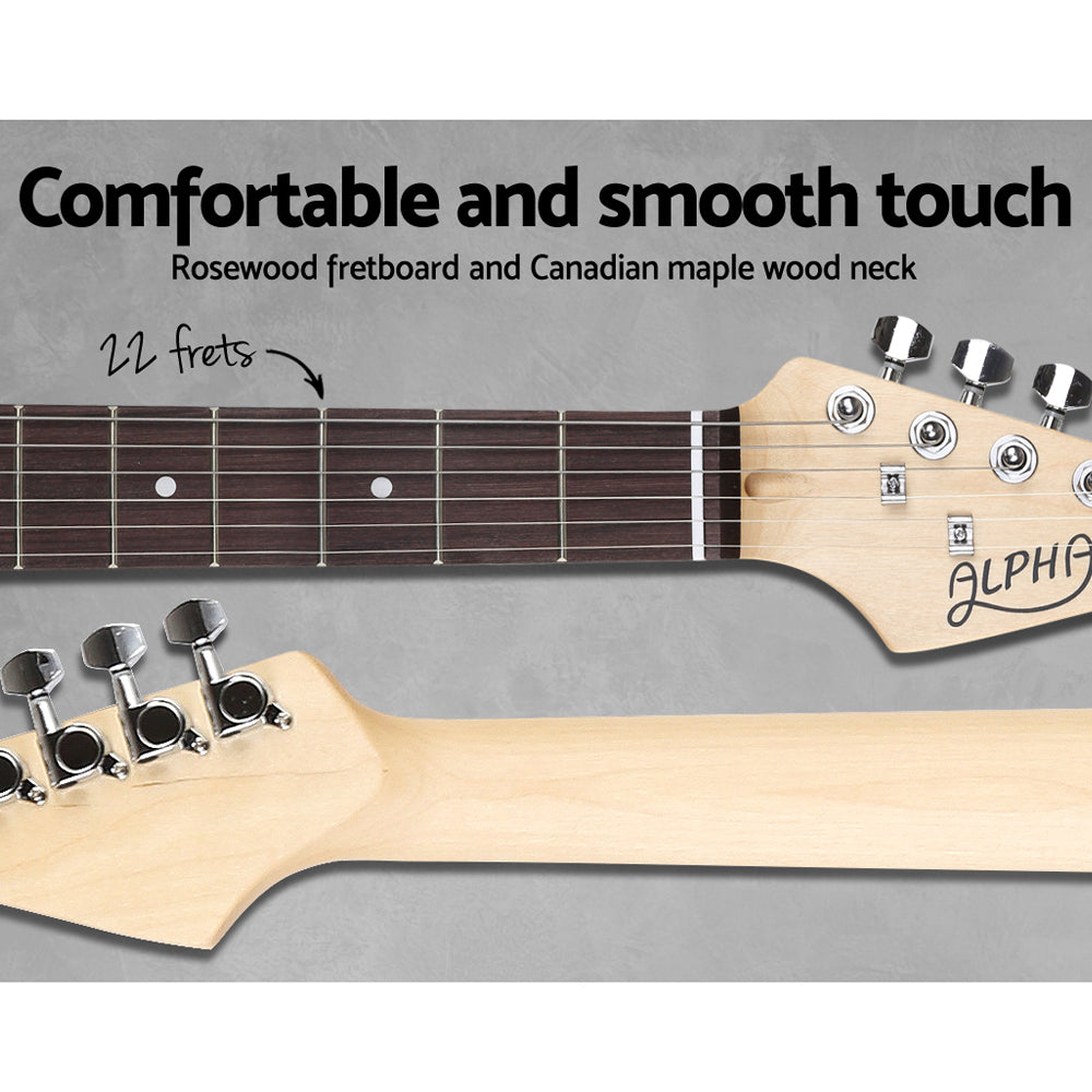 Alpha 41 Inch Electirc Guitar Humbucker Pickup Switch Amplifier Skull Pattern GUITAR-D-41-ELEC-BK-ACC