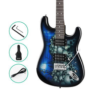 Alpha 41 Inch Electirc Guitar Humbucker Pickup Switch Full Size Skull Pattern GUITAR-D-41-ELEC-SKULL