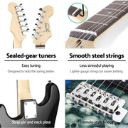 Alpha 41 Inch Electirc Guitar Humbucker Pickup Switch Amplifier Black GUITAR-D-41-ELEC-SKULL-ACC