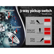 Alpha 41 Inch Electirc Guitar Humbucker Pickup Switch Amplifier Black GUITAR-D-41-ELEC-SKULL-ACC