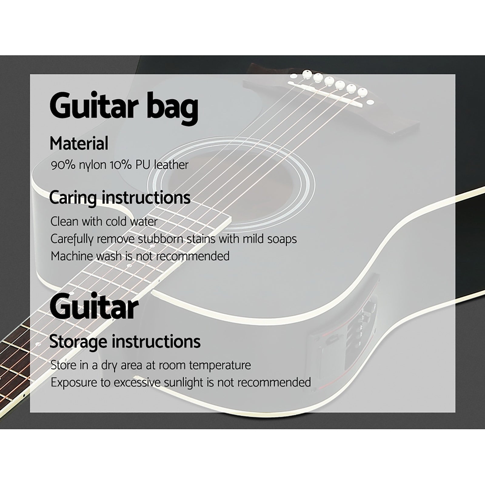 Alpha 41 Inch Acoustic Guitar Equaliser Electric Output Cutaway w/ Stand Black GUITAR-D-41-EQ-BK-CAPO