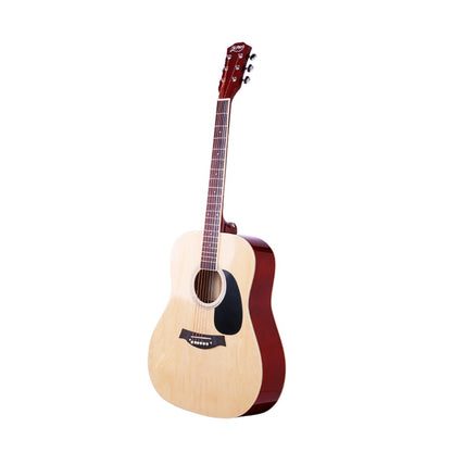 Alpha 41 Inch Acoustic Guitar Wooden Body Steel String Dreadnought Wood GUITAR-D-41-NAT